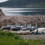 kleine aber feine Bootsflotte in Elgsnes Gård