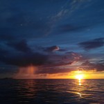 das Nordmeer beim Sonnenuntergang